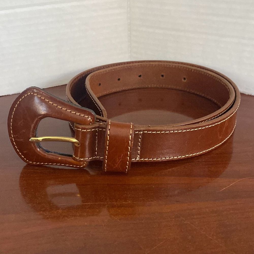 Vintage 90s All Leather Brown Buckle and Buckle Women Medium Made in Italy